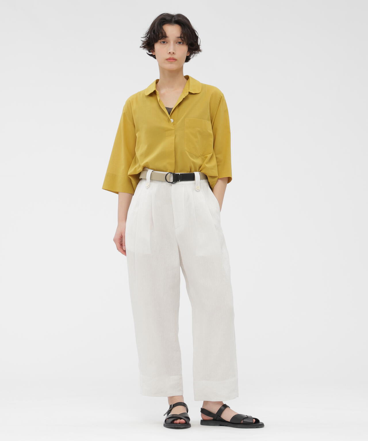 HIGH TWISTED COTTON VOILE SHIRT