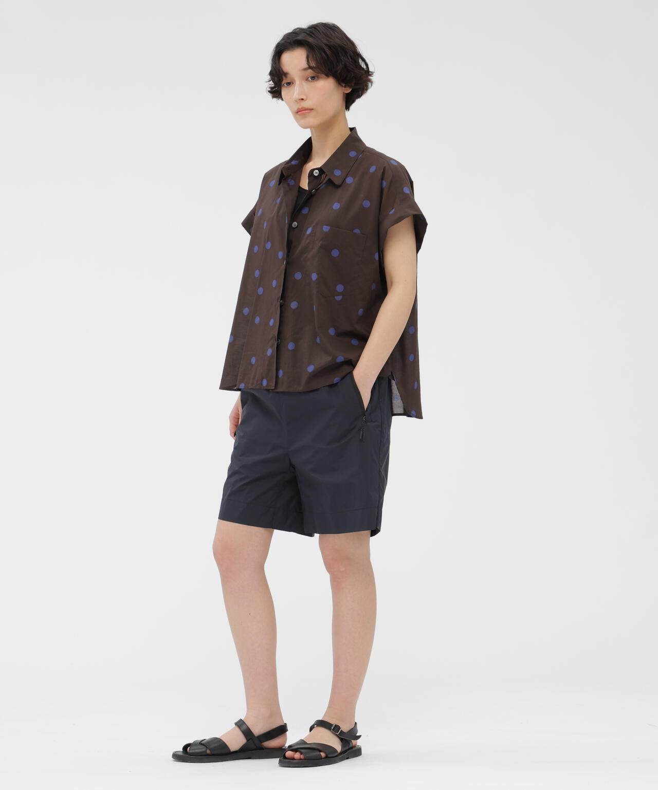 POLKA DOT COTTON POPLIN SHIRT