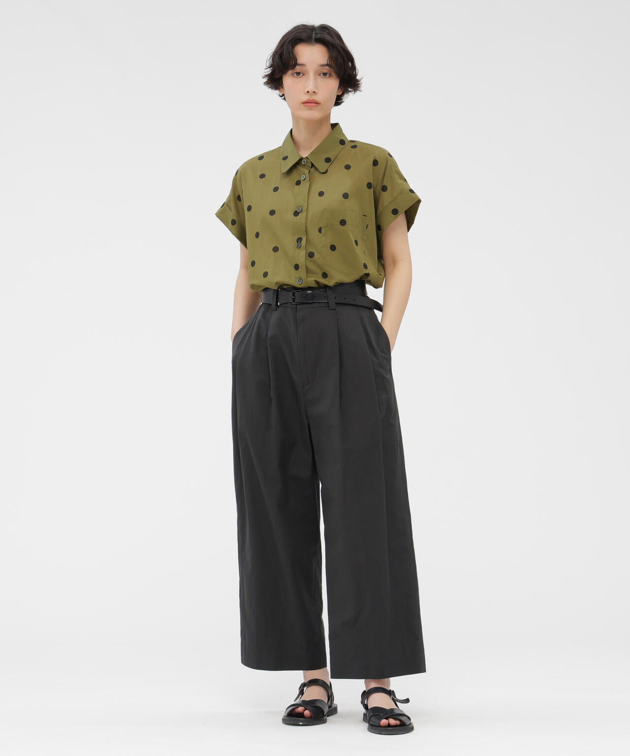 POLKA DOT COTTON POPLIN SHIRT