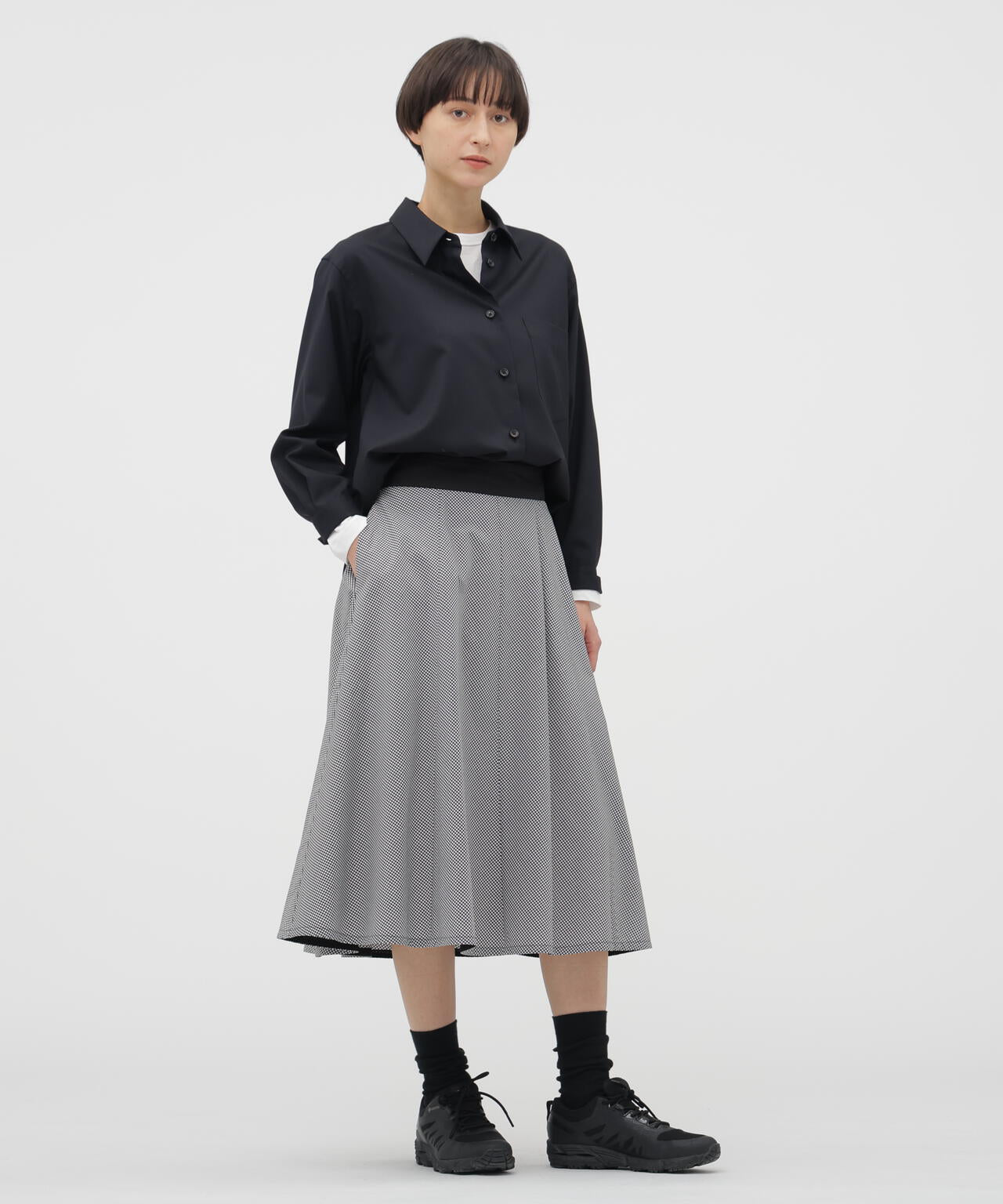 WORSTED WOOL POPLIN SHIRT