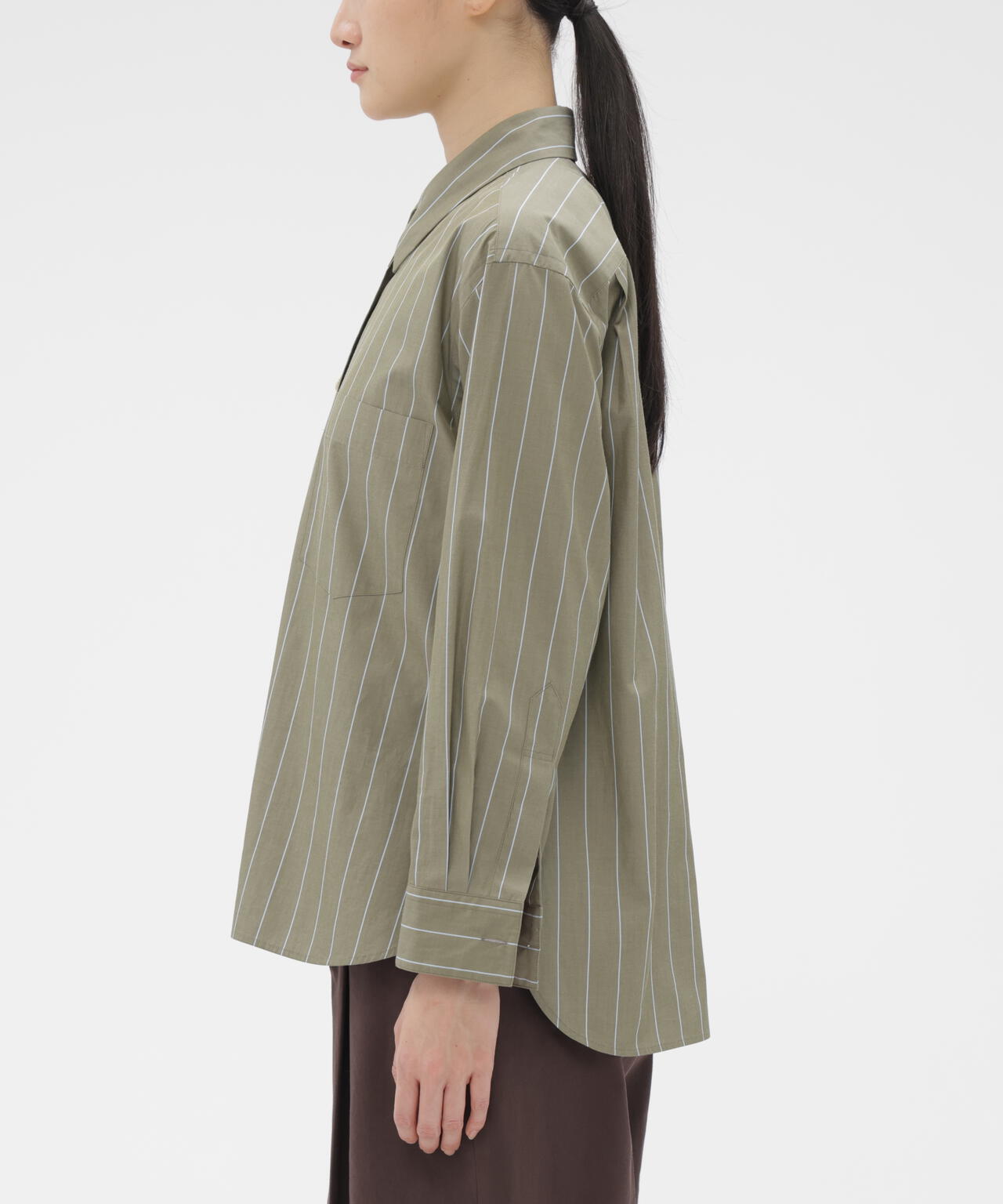 WIDE STRIPE COTTON SHIRT
