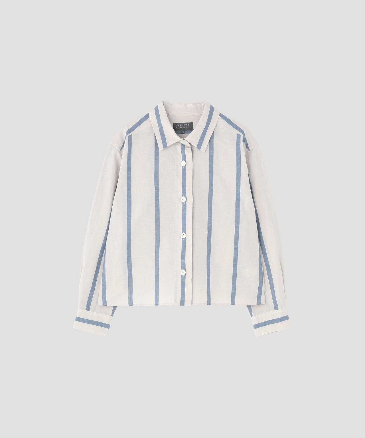 BOLD STRIPE COTTON LINEN SHIRT