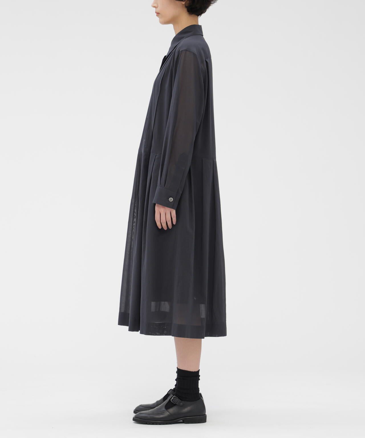 SHEER COTTON VOILE DRESS