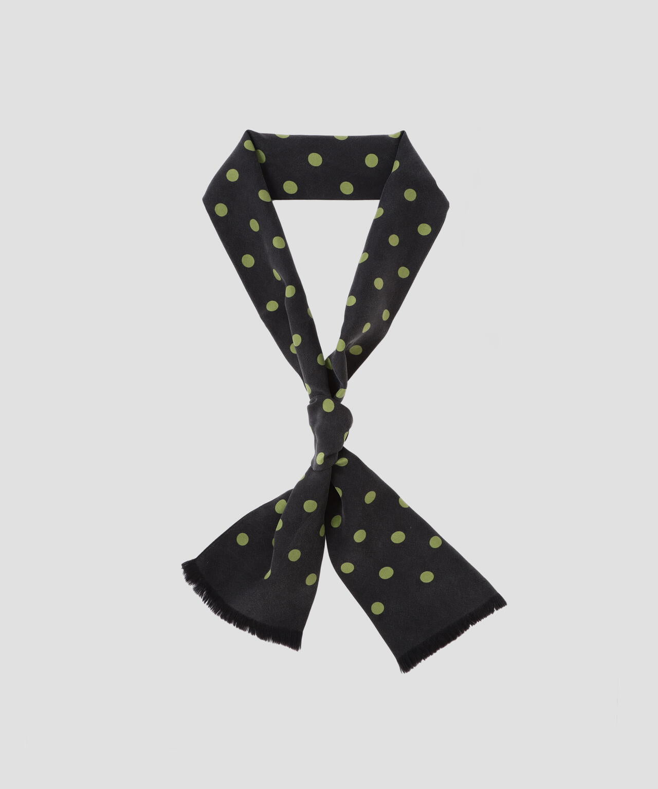SILK TWILL POLKA DOT TIE SCARF