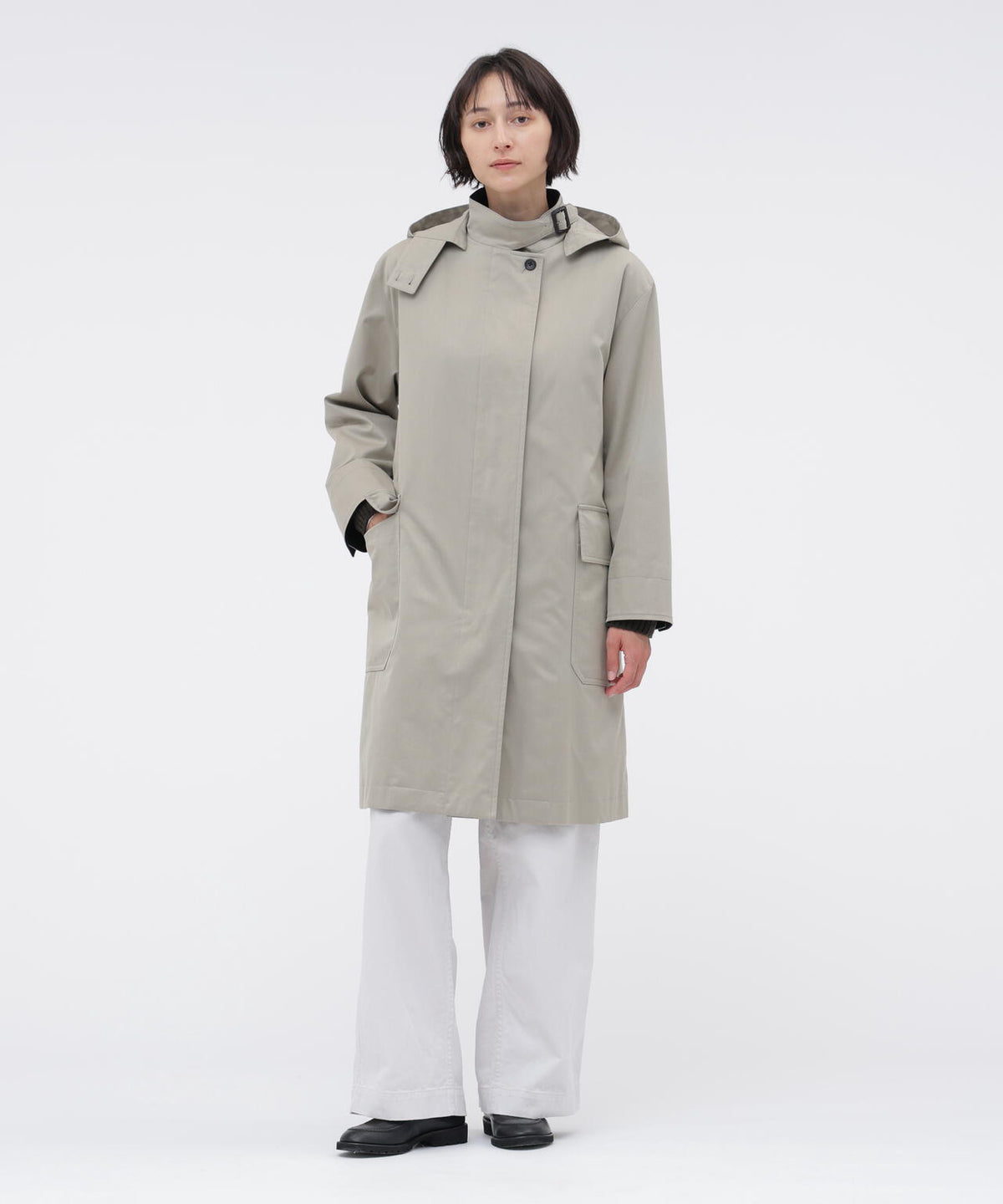 COTTON NYLON GABARDINE COAT