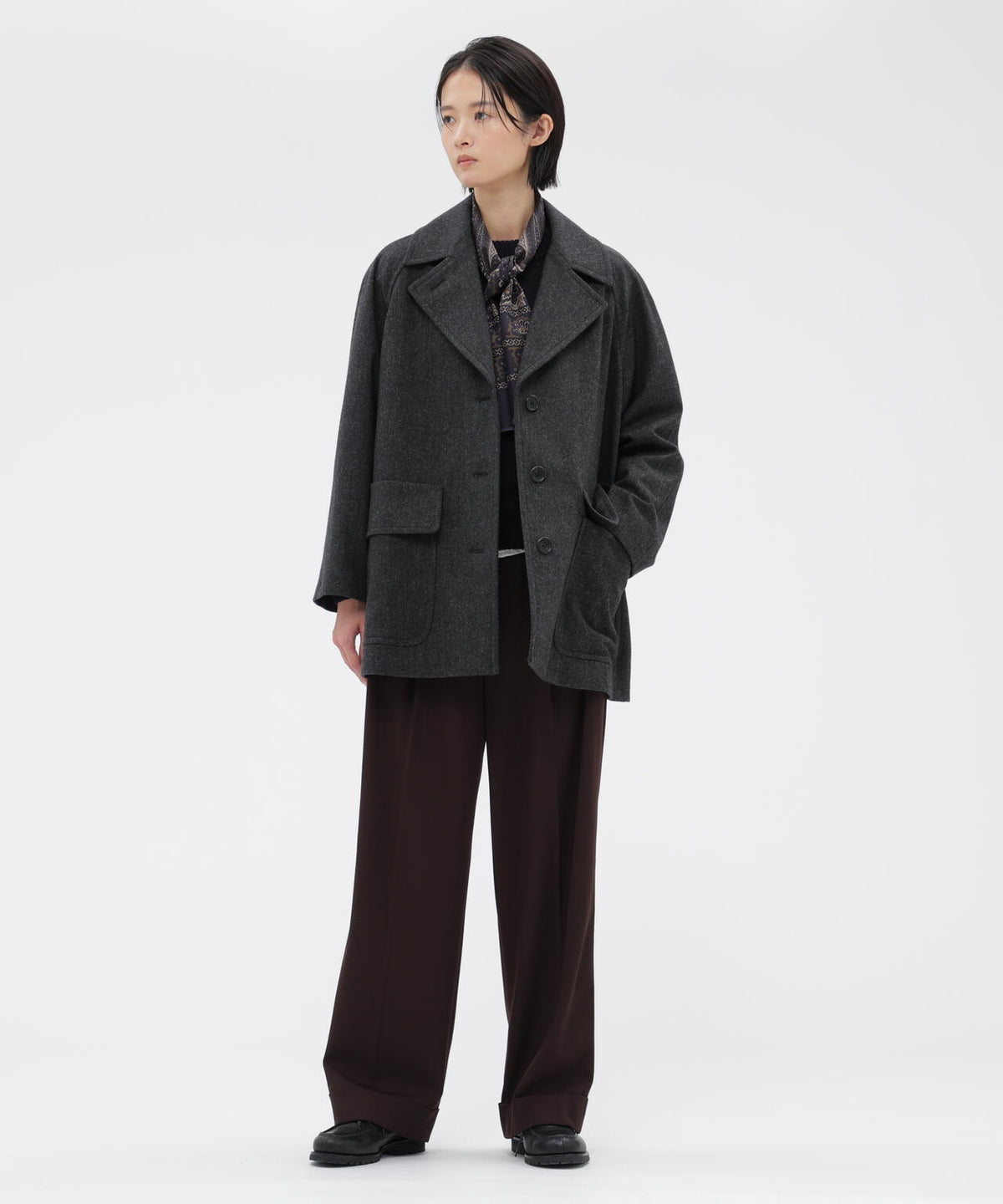 LIGHT FLANNEL SHORT COAT