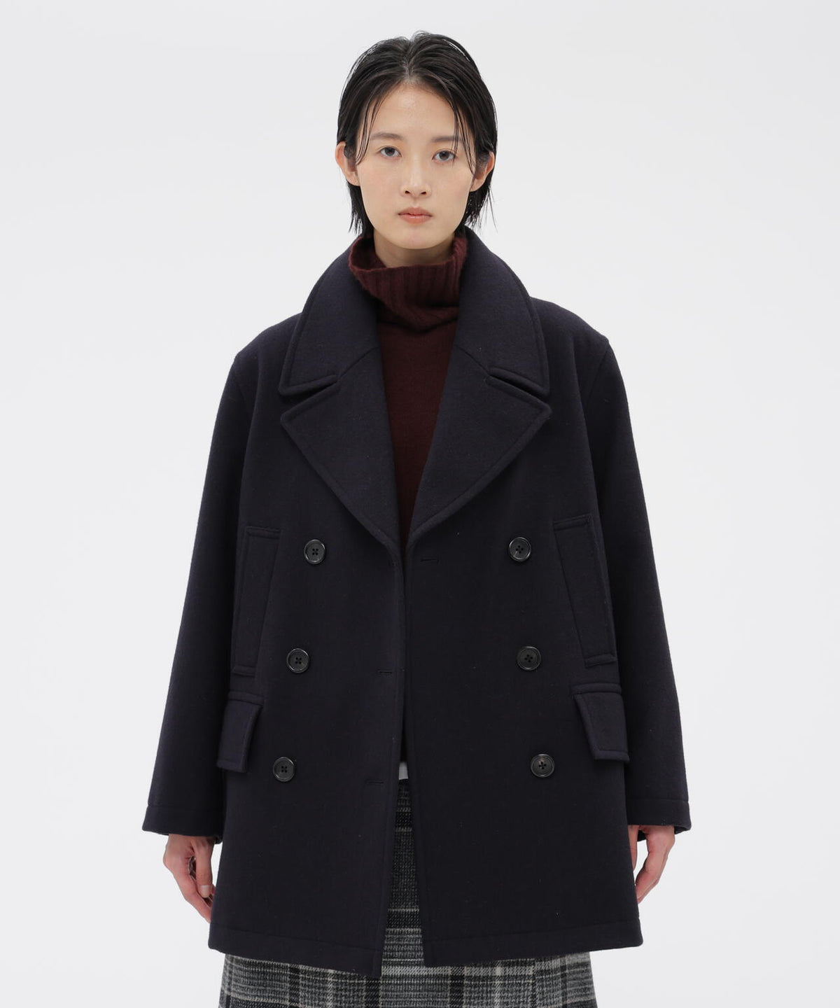 FELTED WOOL MELTON COAT