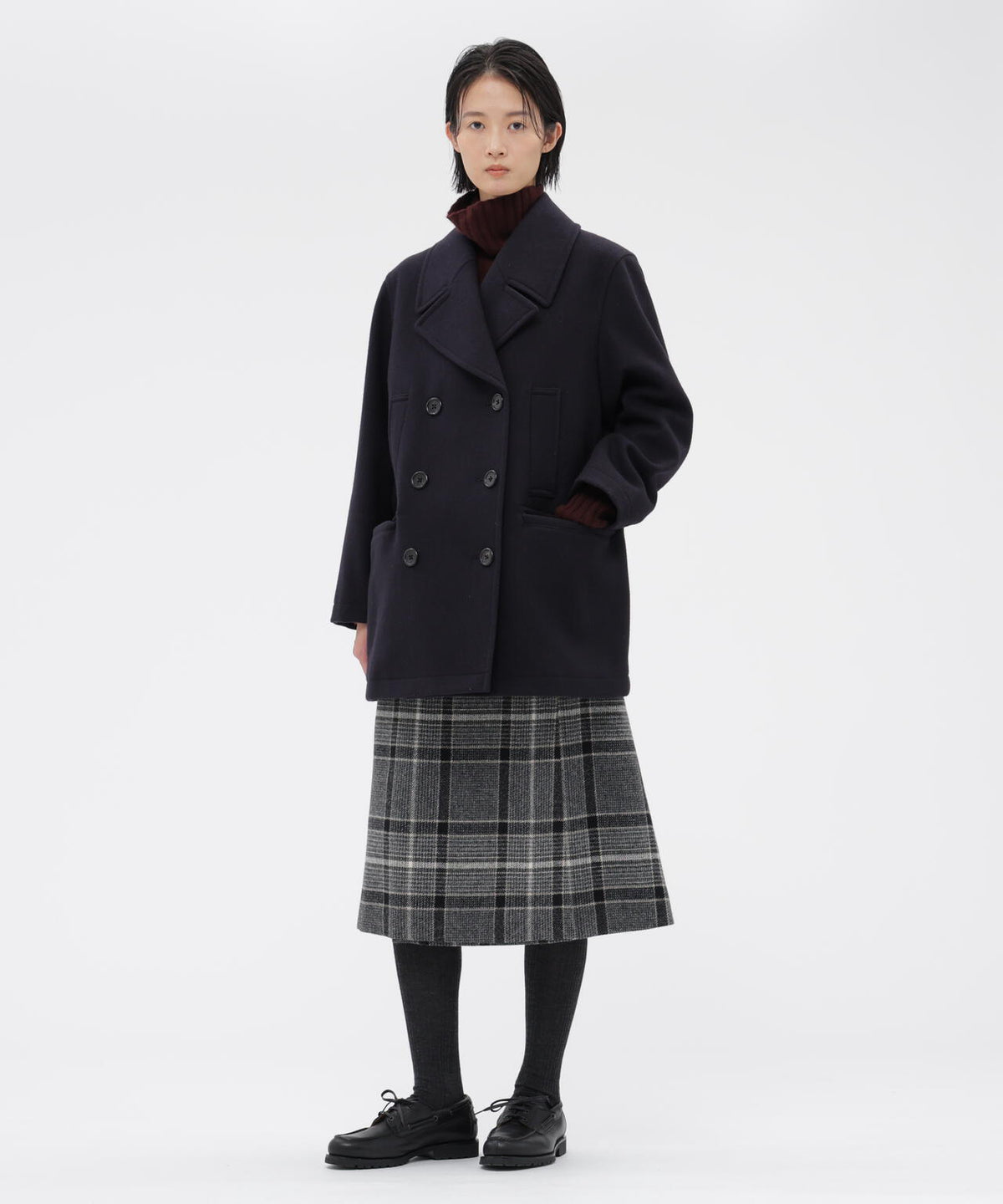 FELTED WOOL MELTON COAT