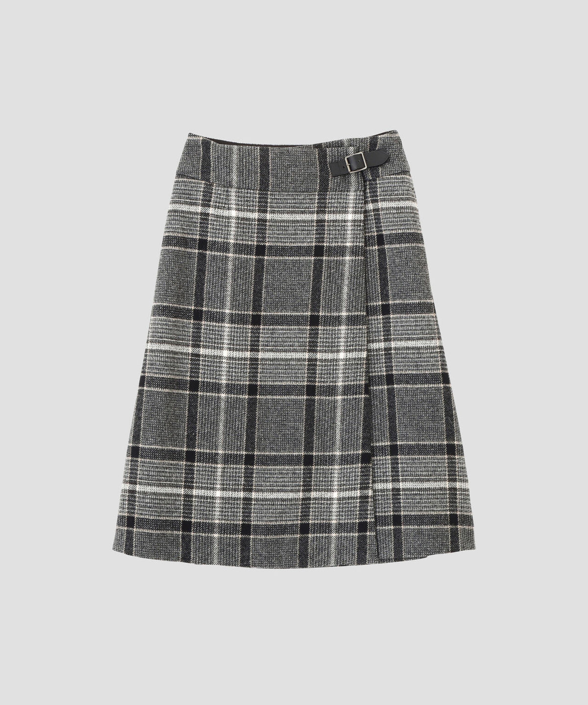 LARGE CHECK WOOL SKIRT