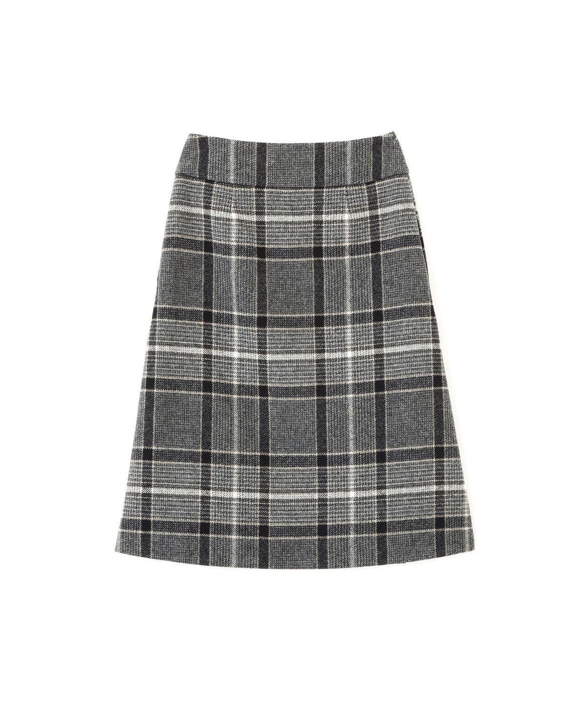 LARGE CHECK WOOL SKIRT