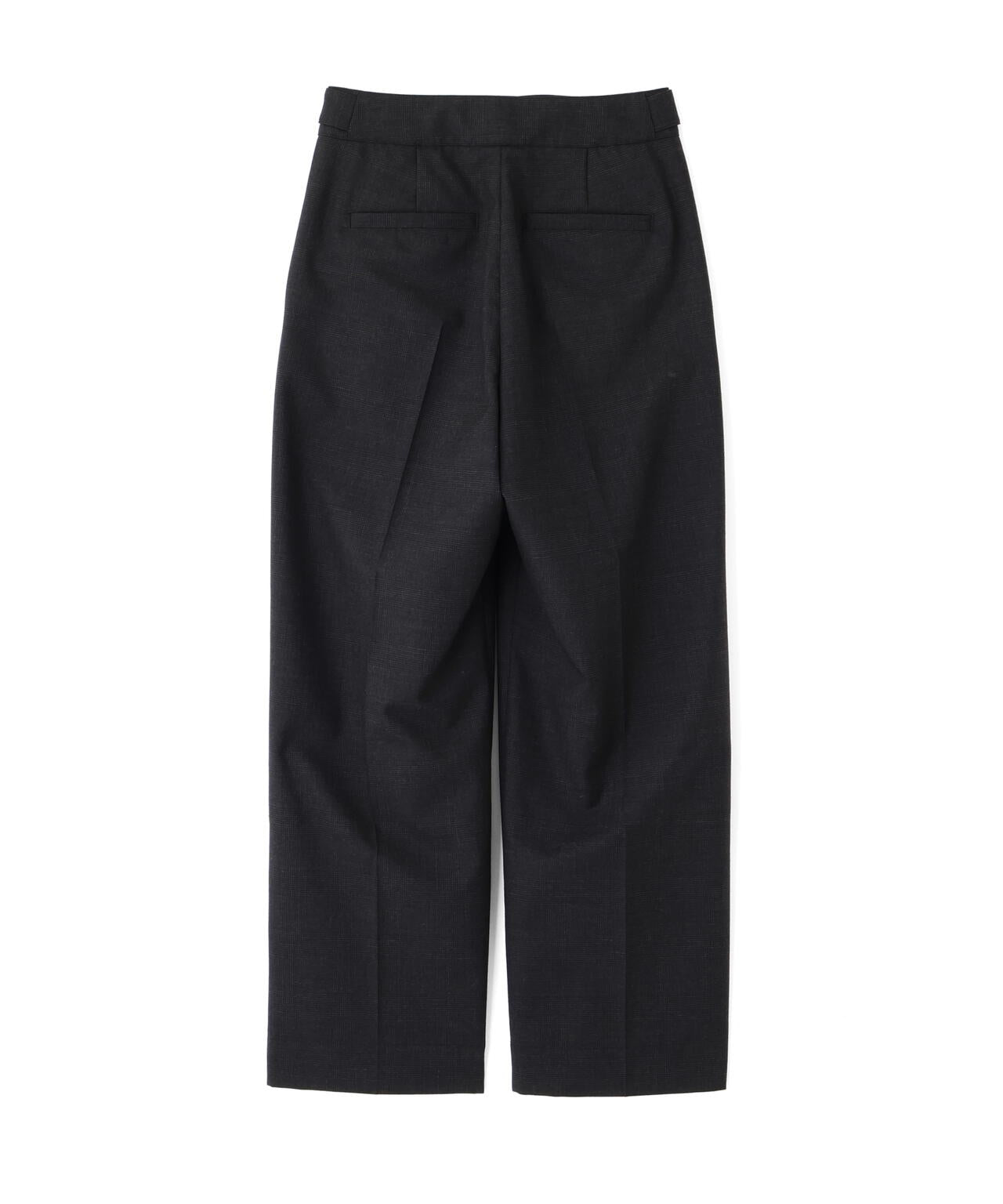 MUTED WOOL CHECK TROUSERS