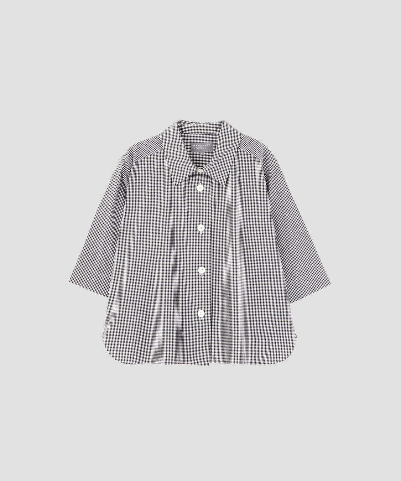 COTTON LINEN GINGHAM SHIRT