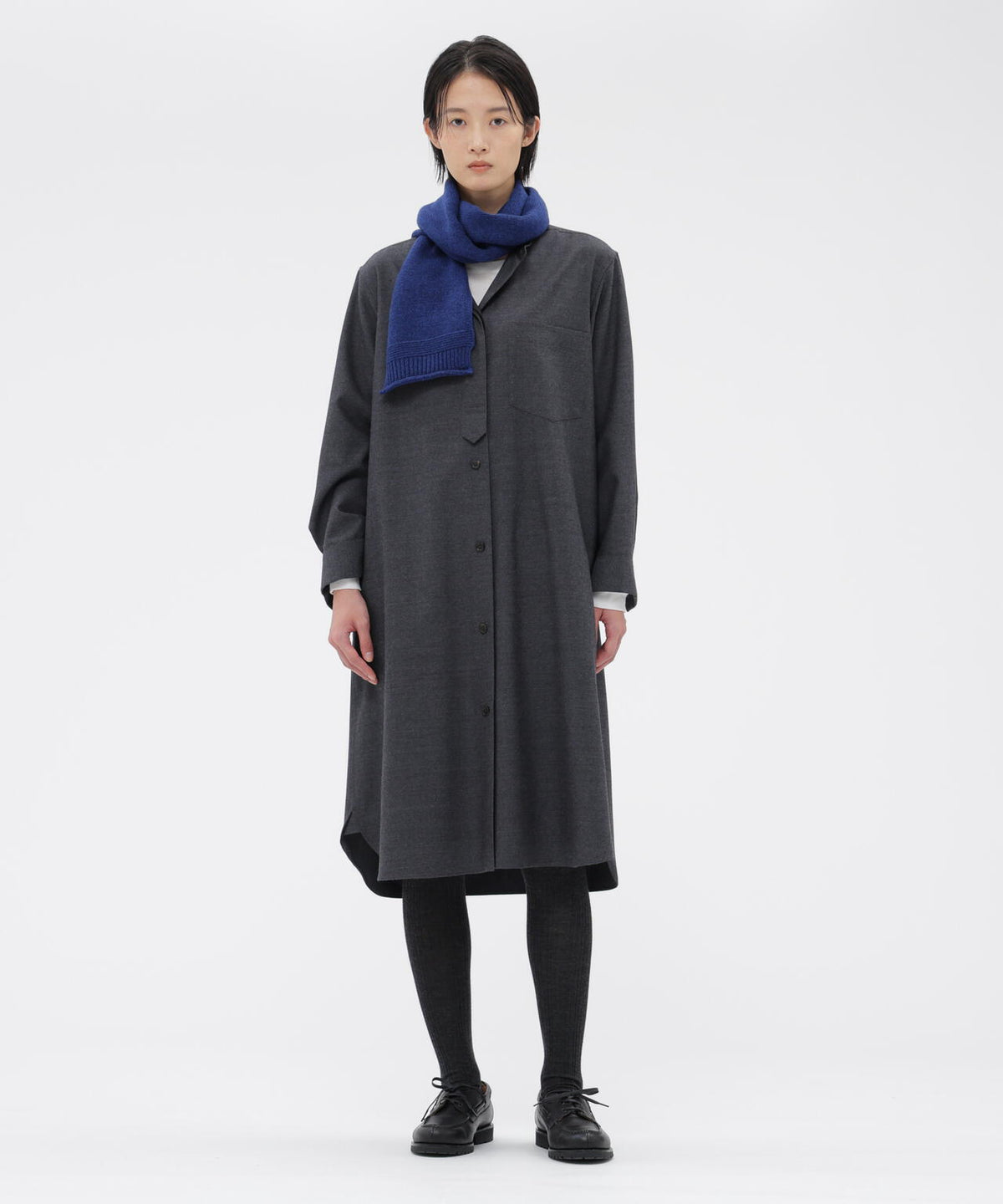 CHAMBRAY FLANNEL DRESS