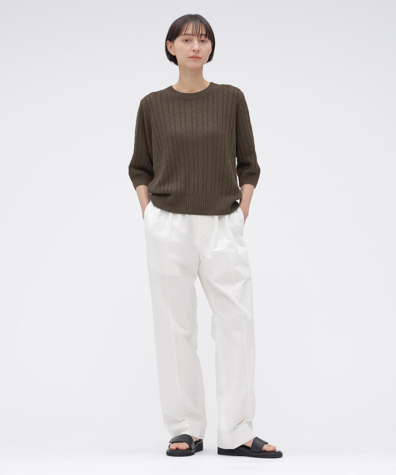 CABLE KNIT LINEN KNITWEAR