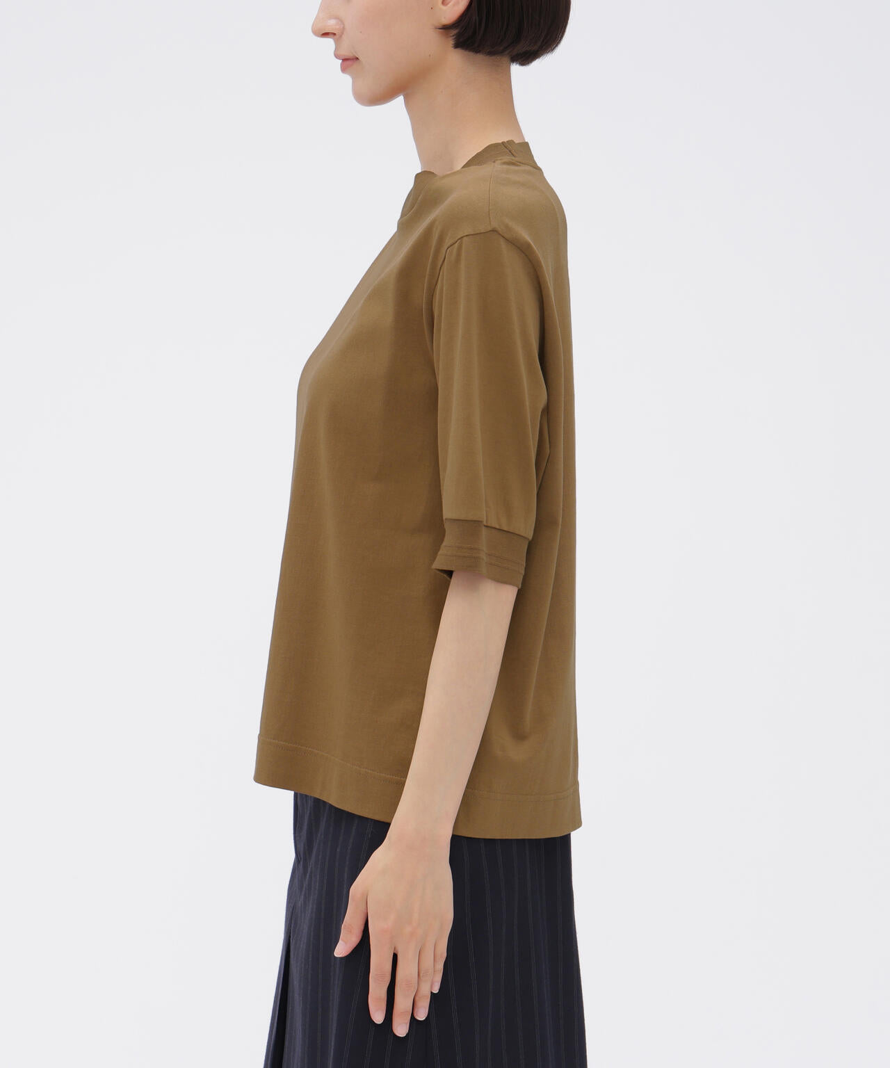 COTTON LINEN JERSEY TOP