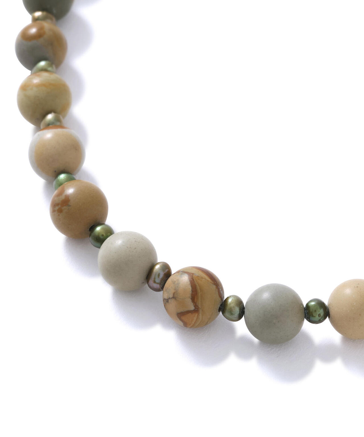 JASPER STONE AND PEARL NECKLACE