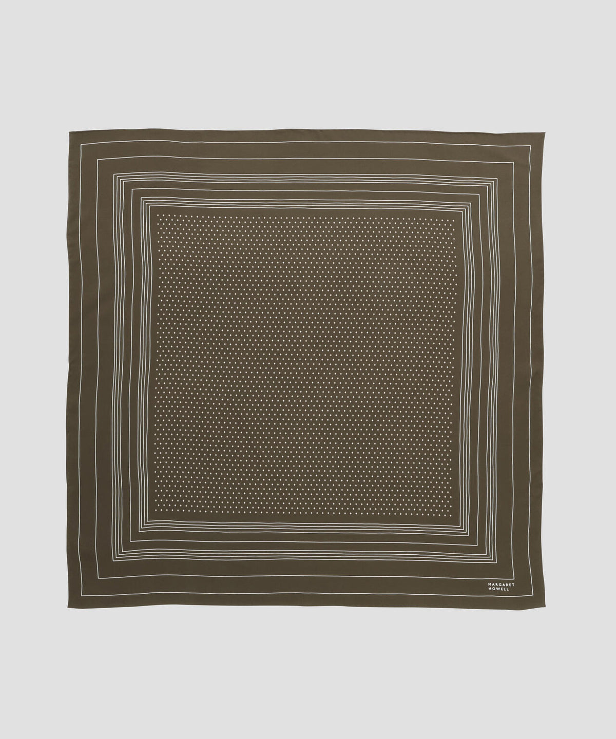 IRREGULAR BORDER SCARF SILK