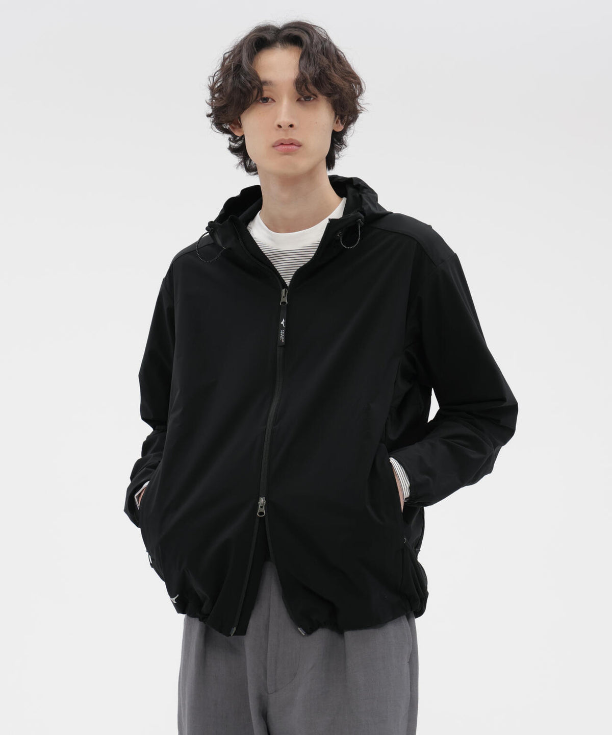 STRETCH POLYESTER BLOUSON