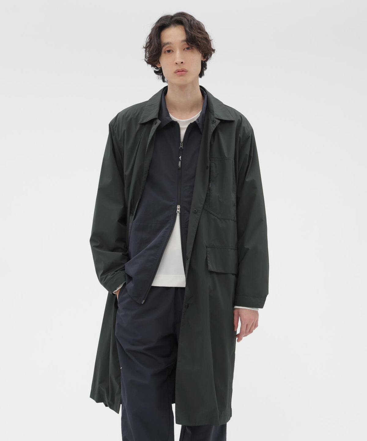 RECYCLED NYLON COMPACT RIPSTOP COAT