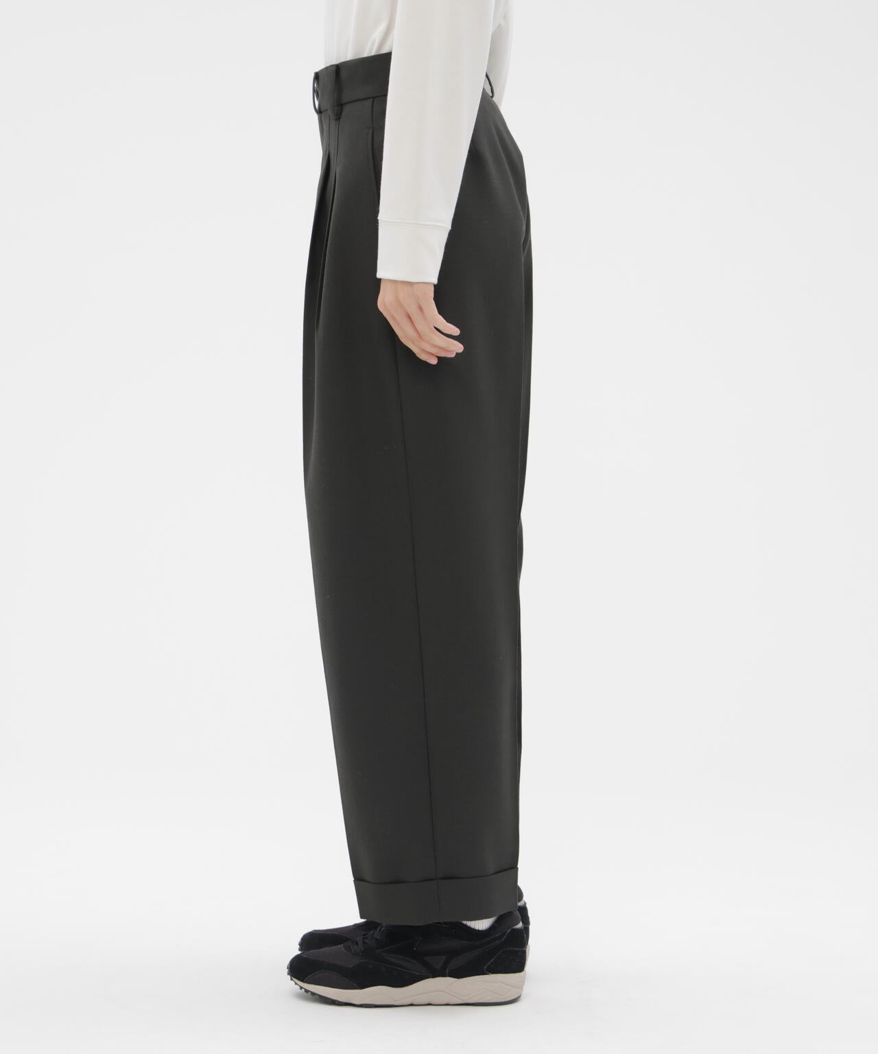 DOUBLE TWISTED WOOL TROUSERS