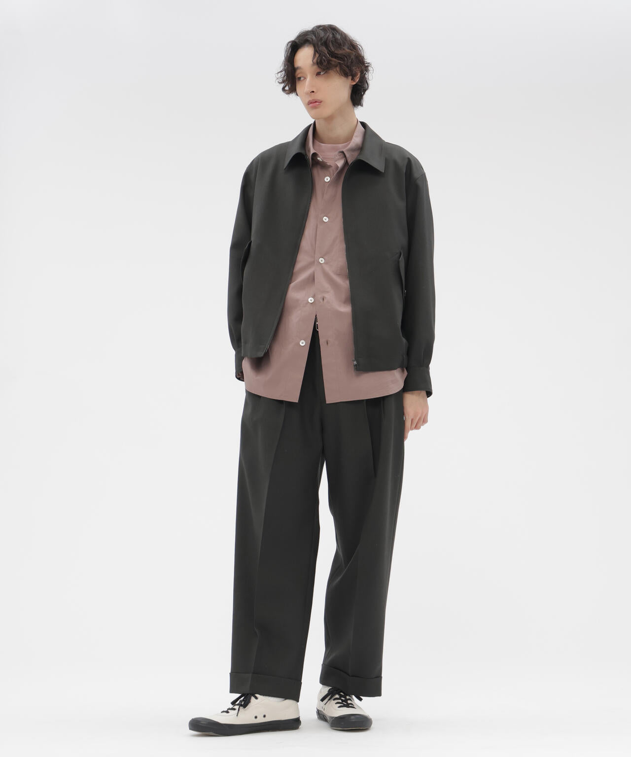 DOUBLE TWISTED WOOL TROUSERS