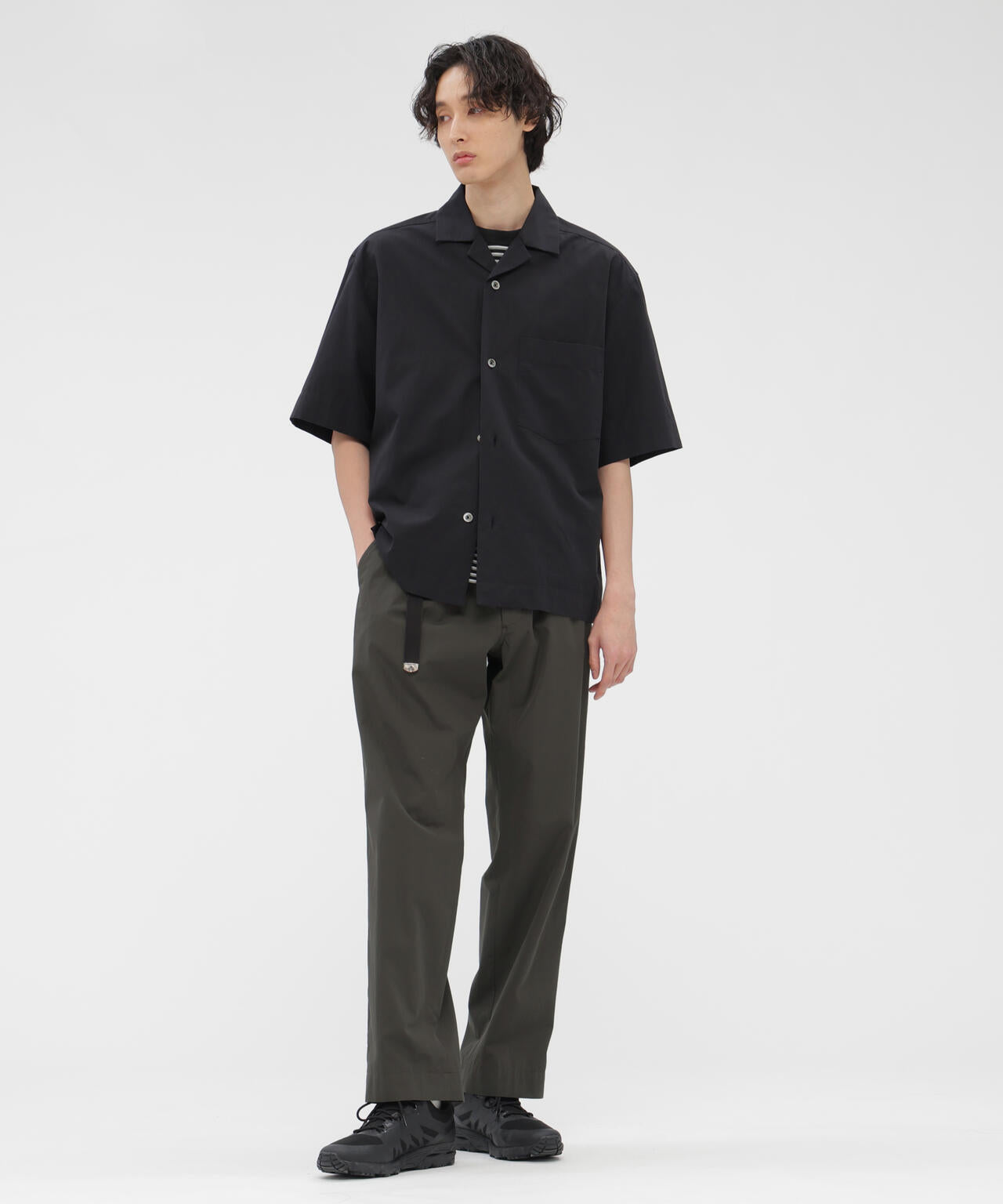 FINE COTTON PLAINWEAVE TROUSERS