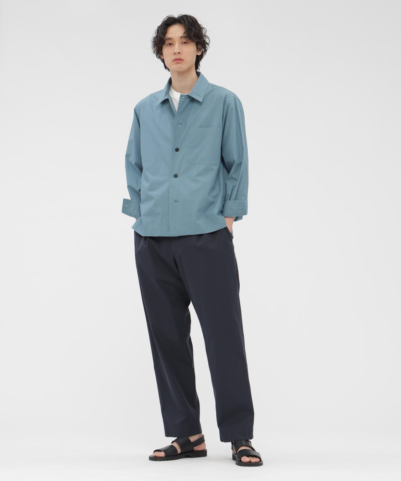 FINE COTTON PLAINWEAVE TROUSERS