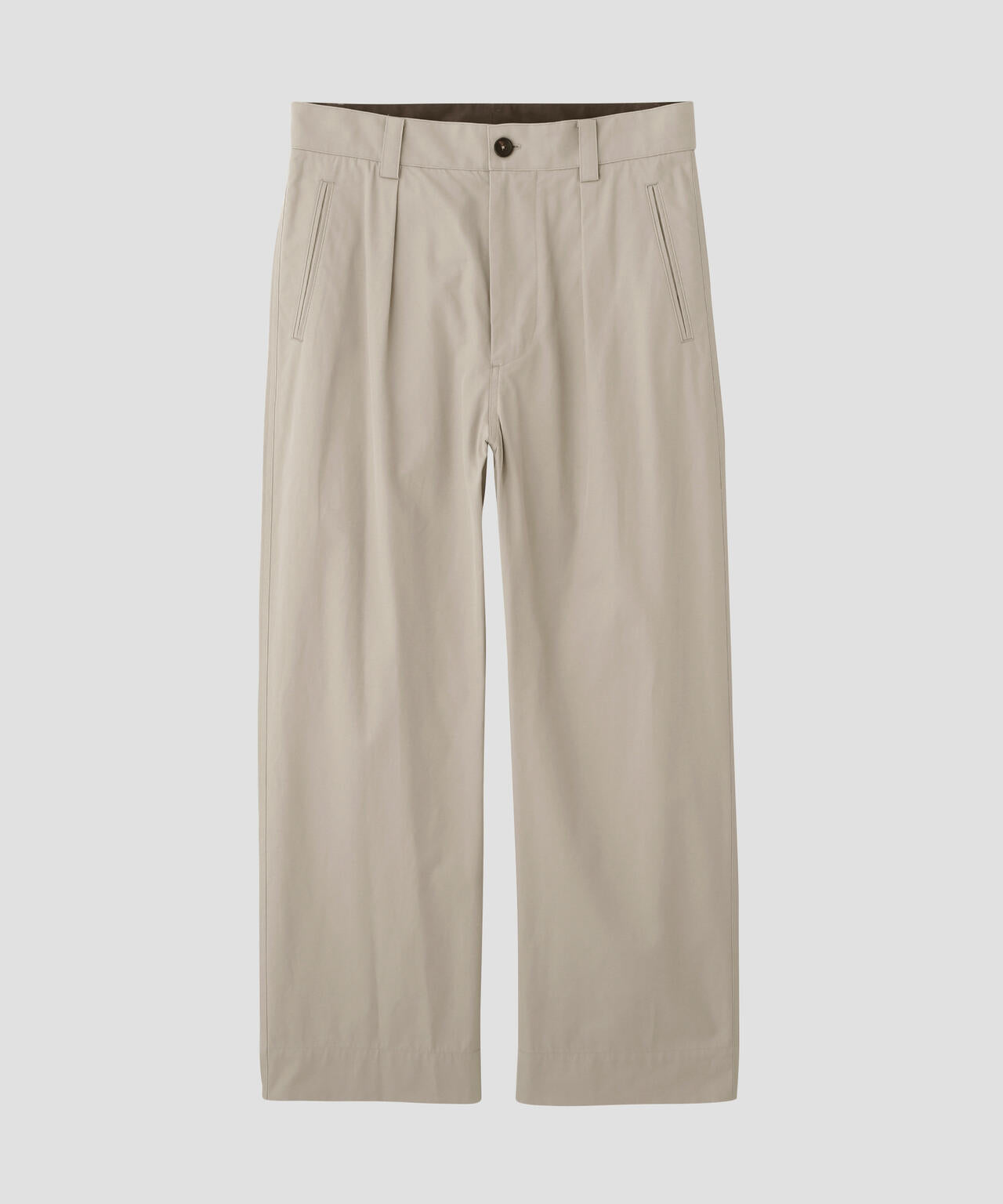 EGYPTIAN COTTON GABARDINE TROUSERS