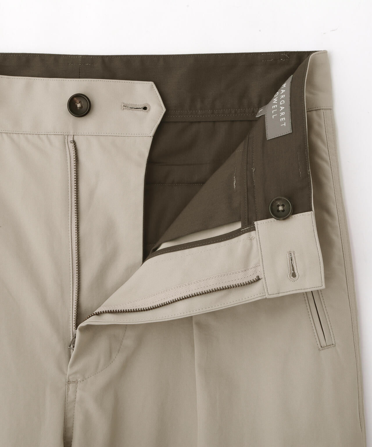 EGYPTIAN COTTON GABARDINE TROUSERS