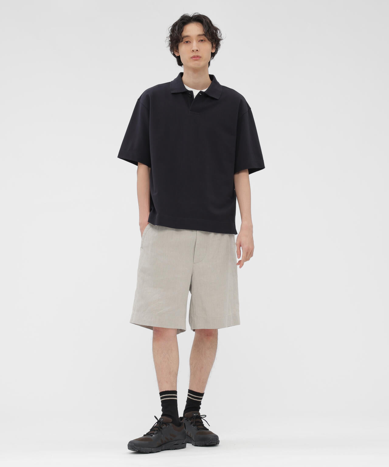 YARN DYED LINEN PLAINWEAVE TROUSERS