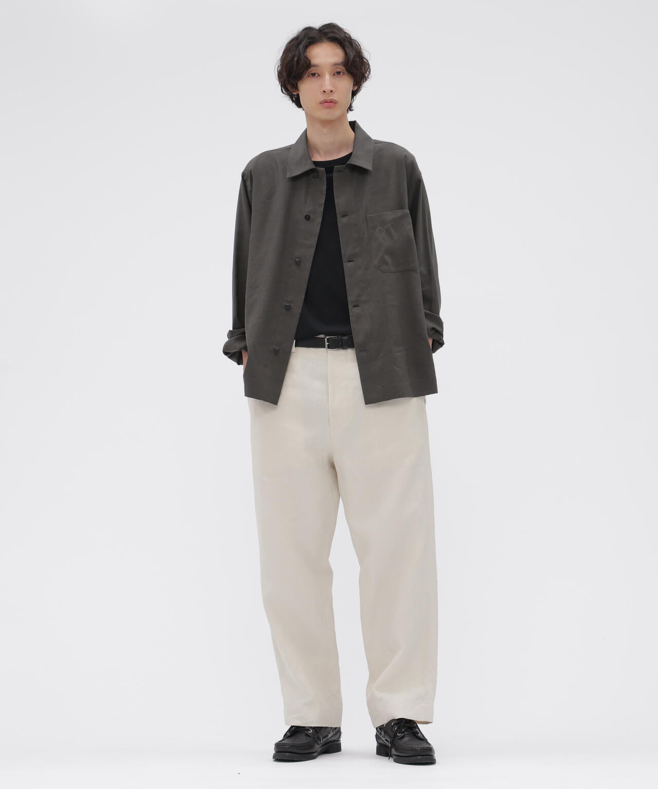 LINEN CANVAS TROUSERS