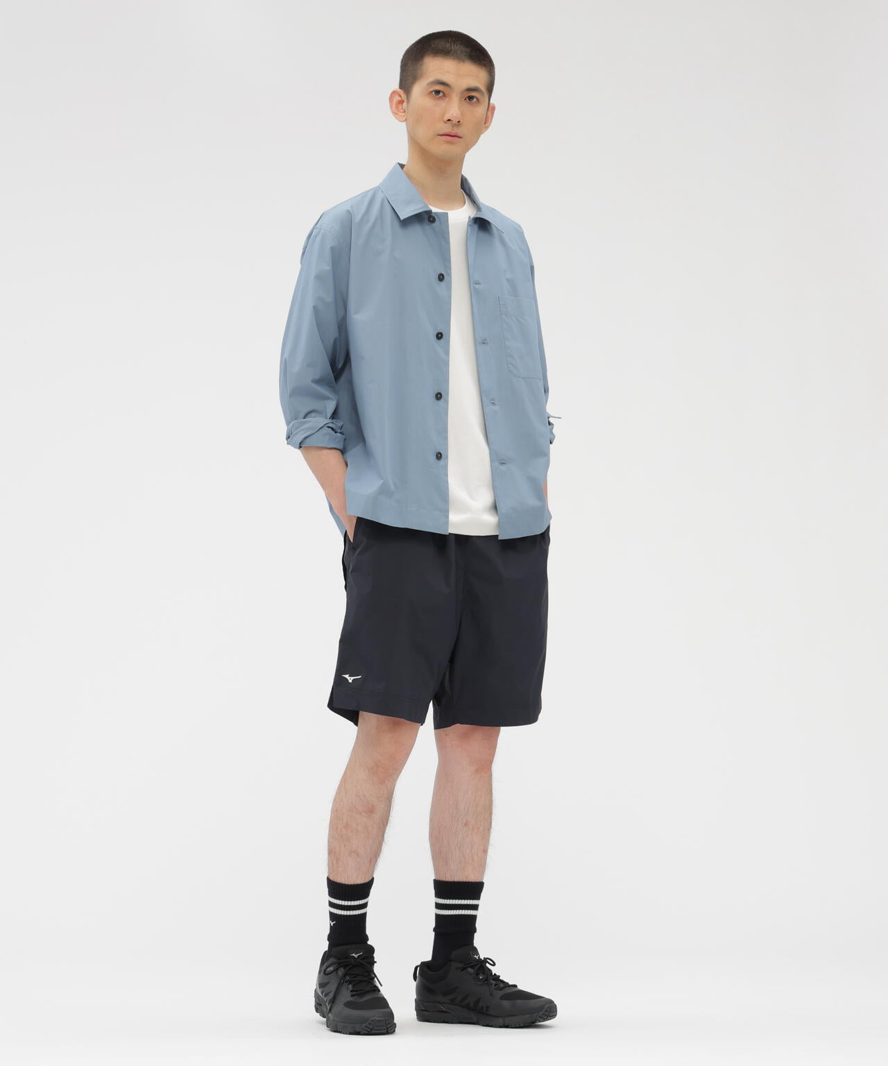 WATER REPELLENT LIGHTWEIGHT NYLON POPLIN TROUSERS