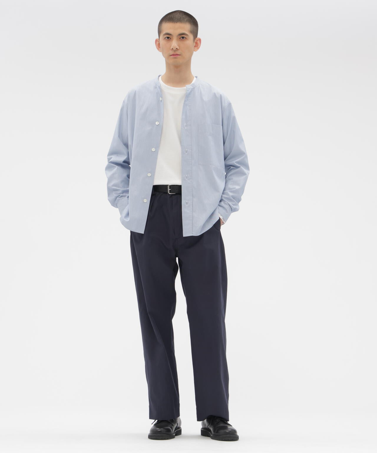 COTTON HAIRLINE STRIPE SHIRT