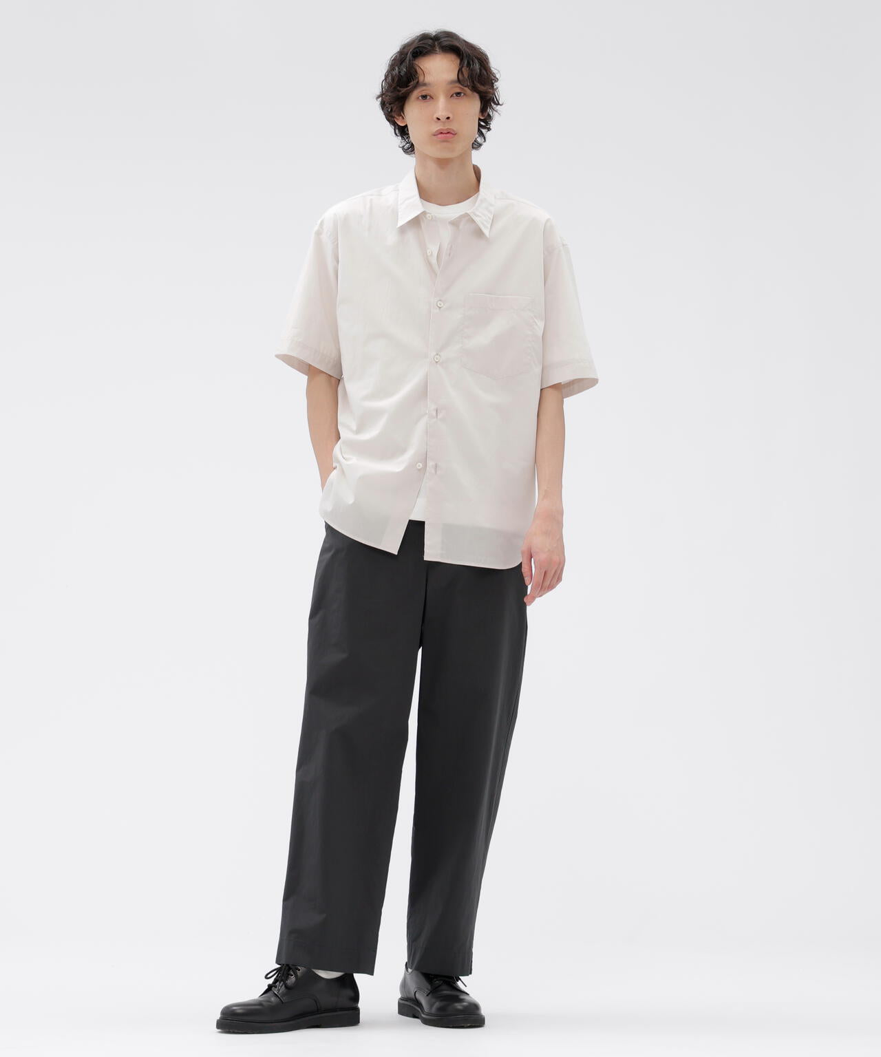 TONAL STRIPE COTTON POPLIN SHIRT