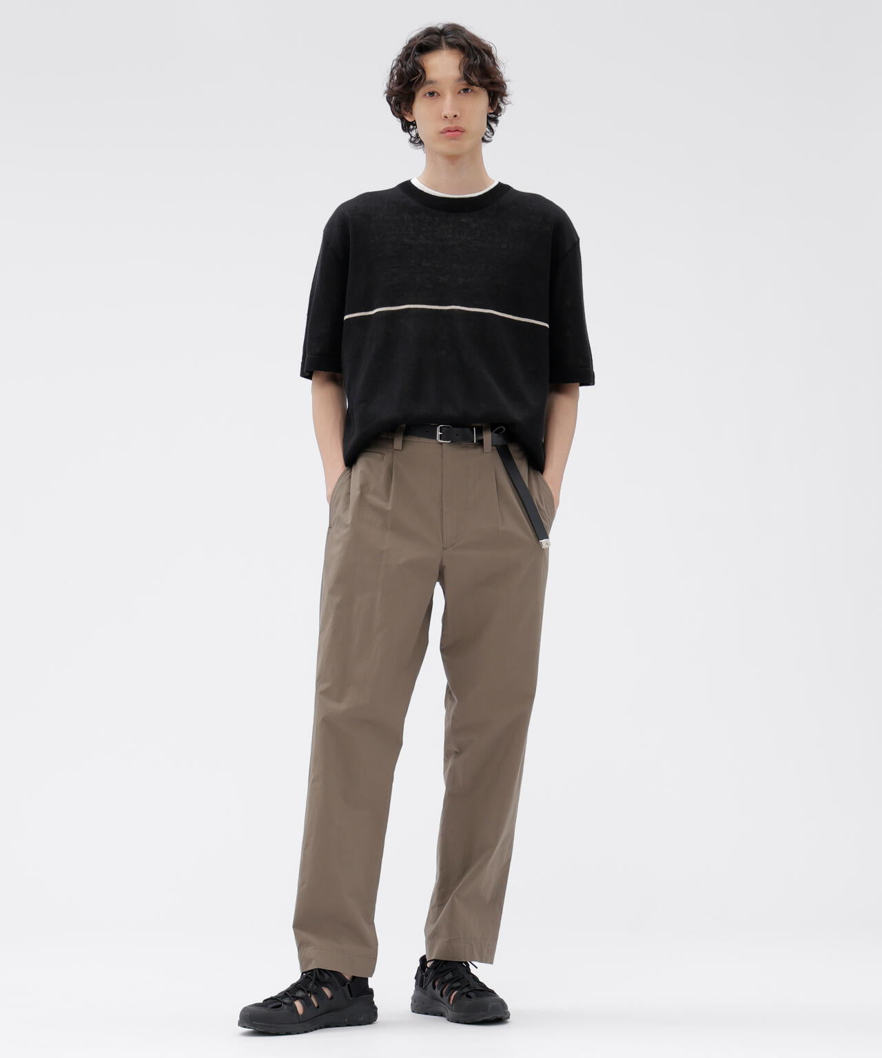 LINEN COTTON SINGLE STRIPE KNITWEAR
