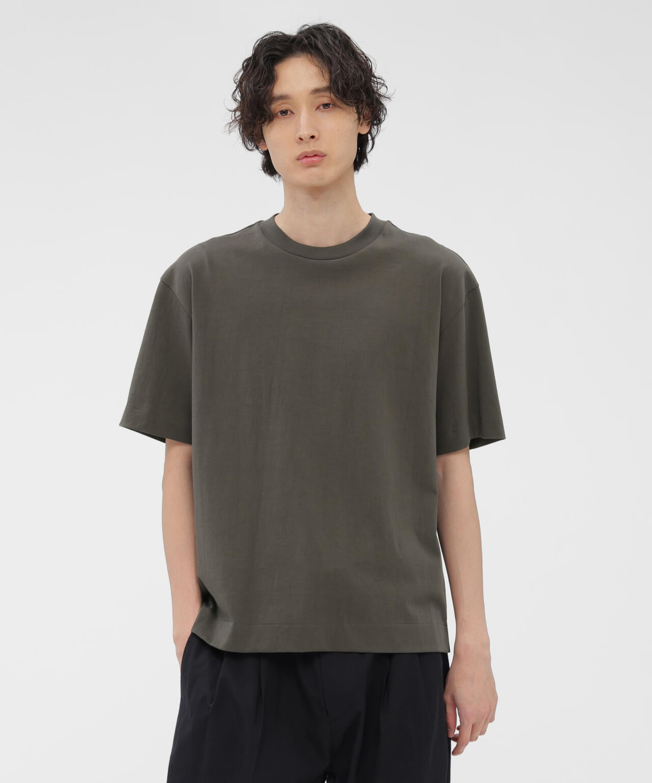 FINE DENSE COTTON JERSEY TOP