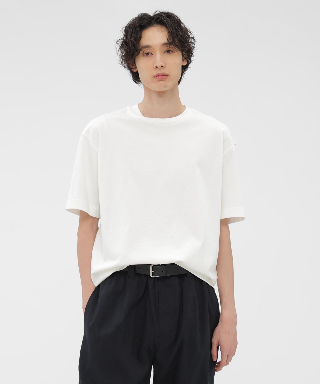 FINE DENSE COTTON JERSEY TOP