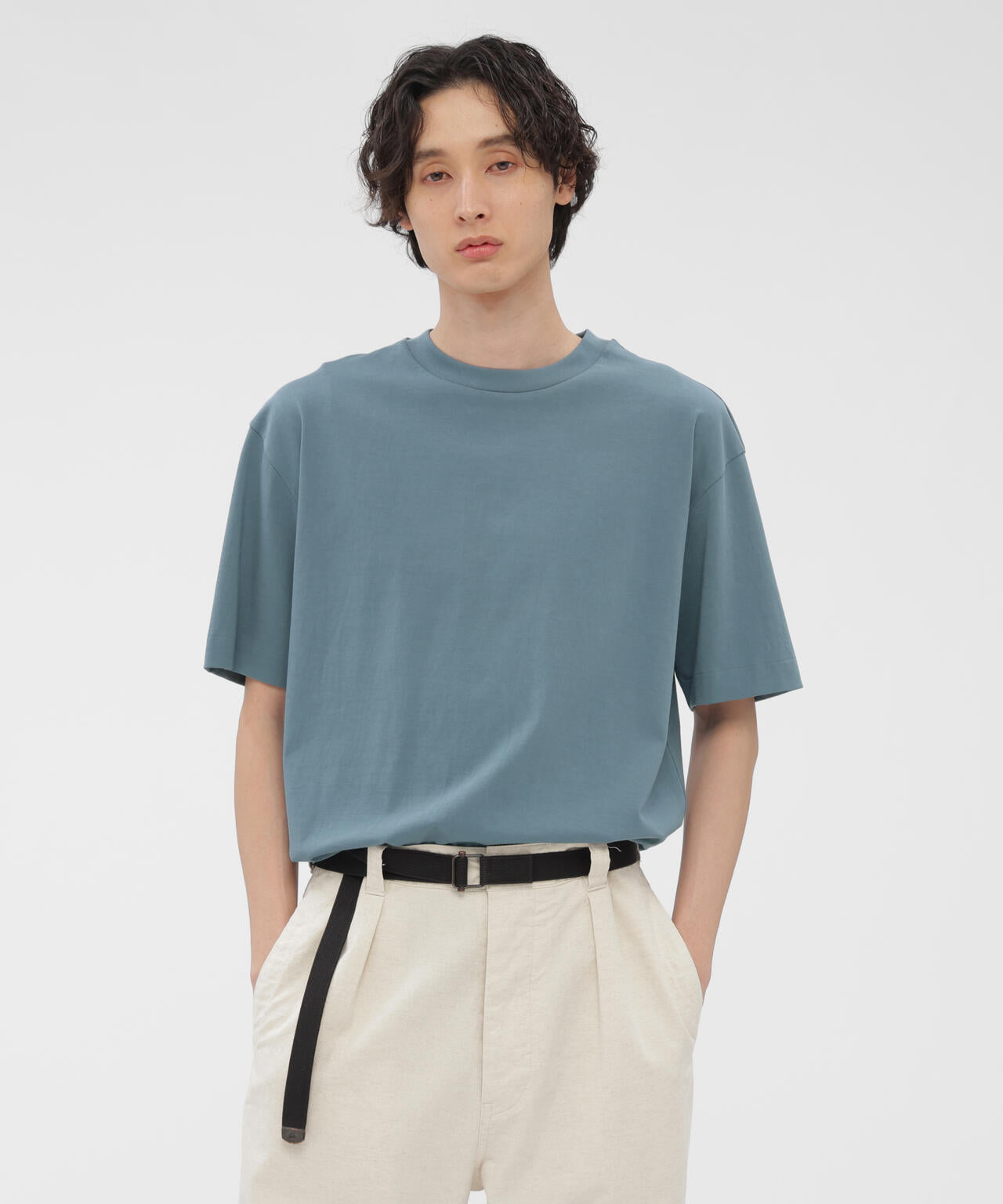 FINE DENSE COTTON JERSEY TOP
