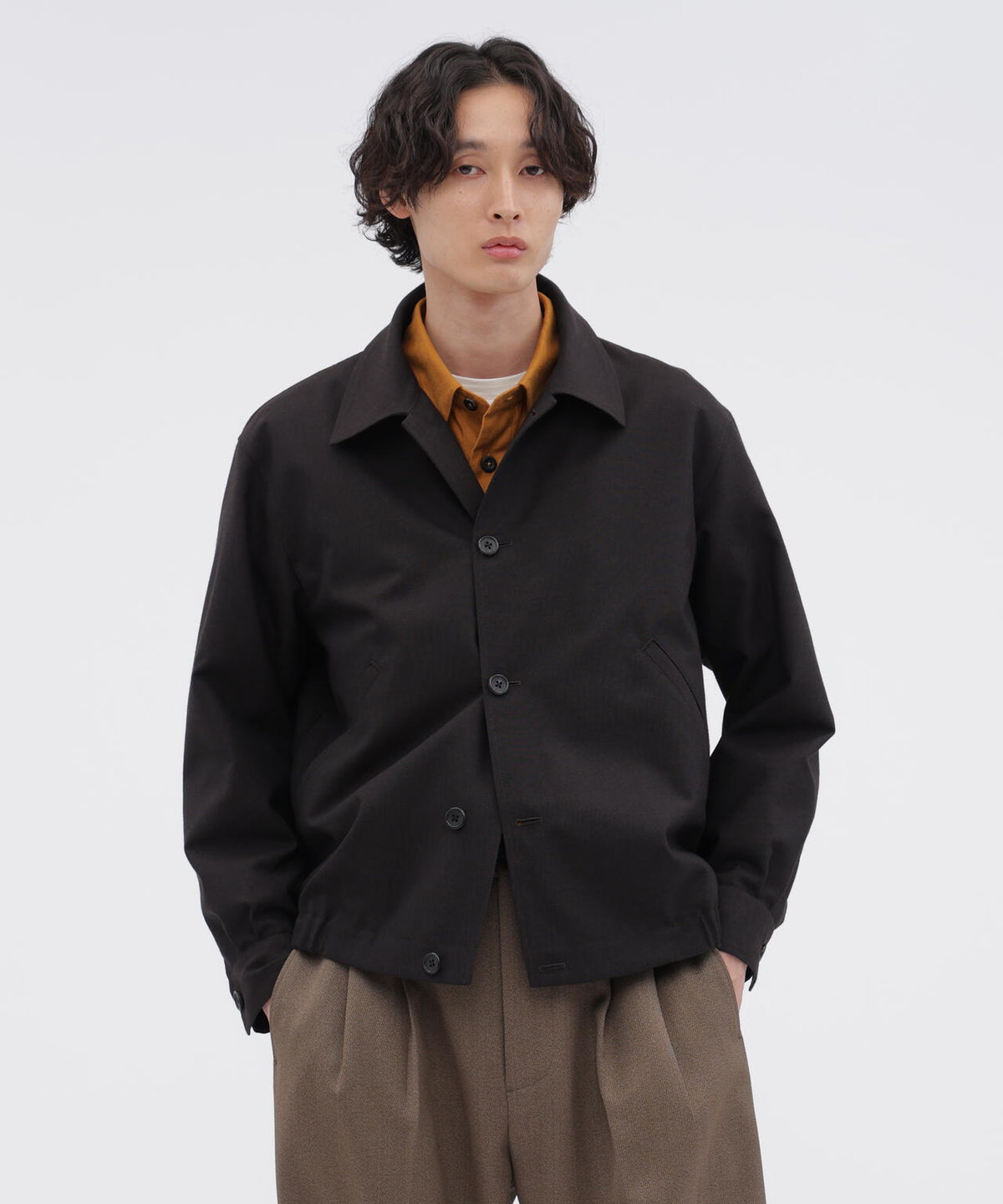 YARN DYE WOOL PLAINWEAVE BLOUSON