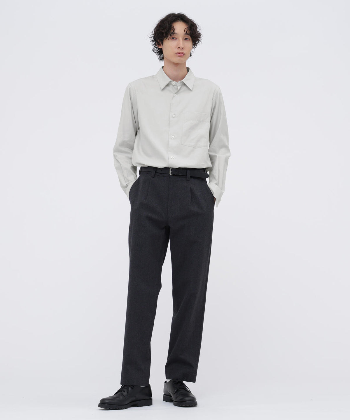 BRUSHED COTTON SILK SHIRTING SHIRT