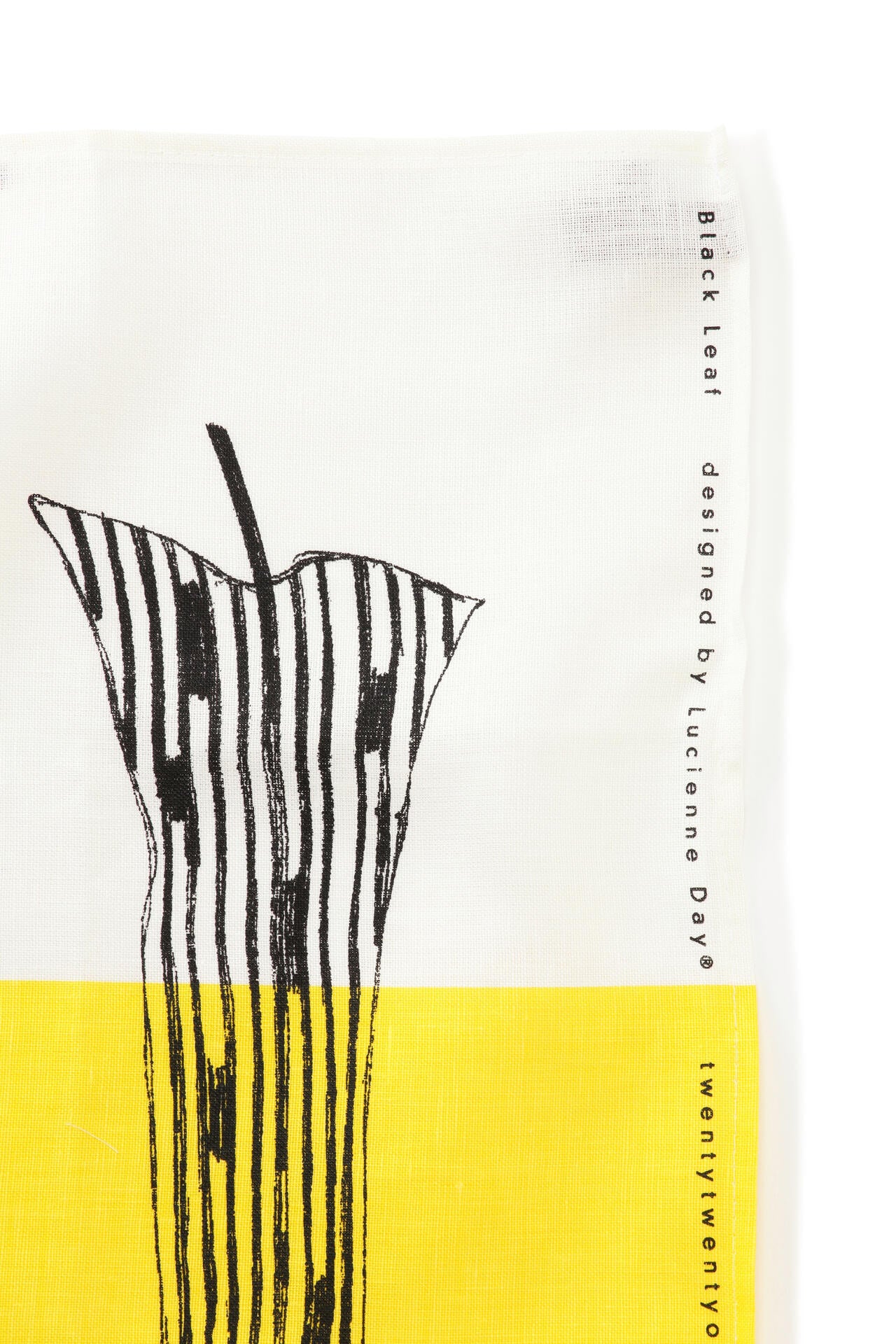 LUCIENNE DAY BLACK LEAF TEA TOWEL