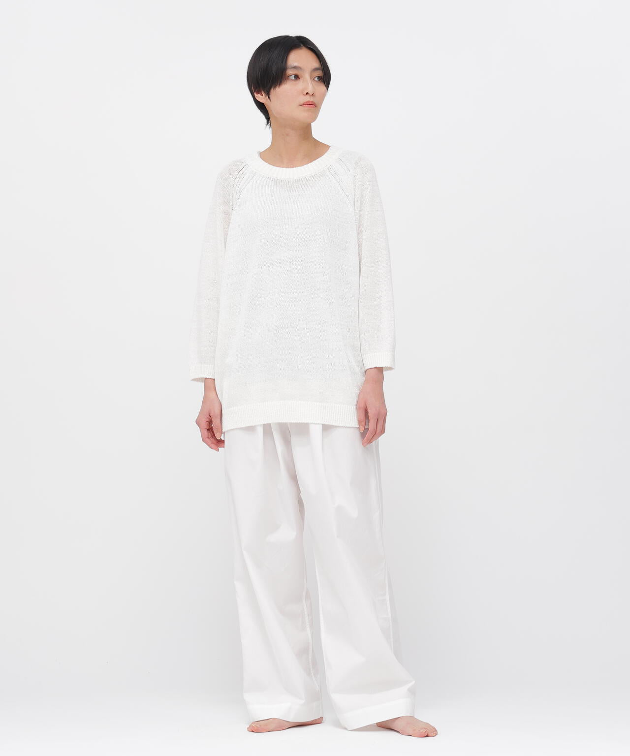 PLAIN POPLIN TROUSERS