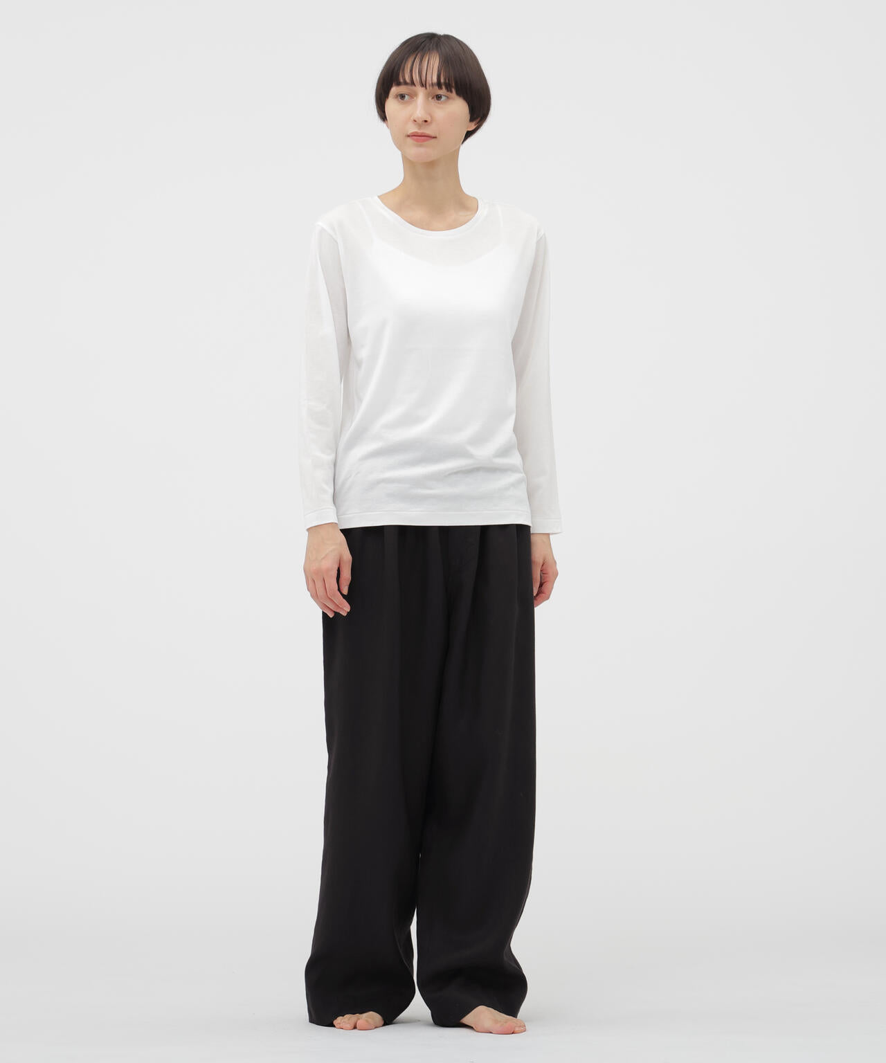 BRUSHED LINEN TWILL TROUSERS
