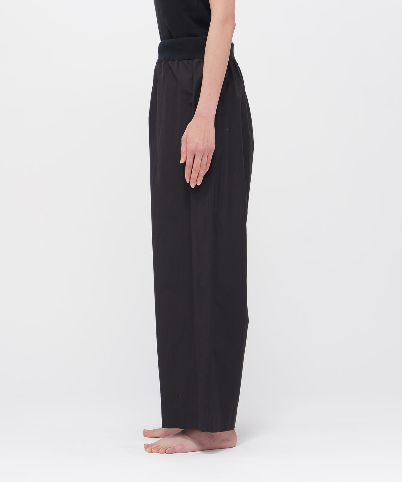 COTTON LINEN POPLIN TROUSERS