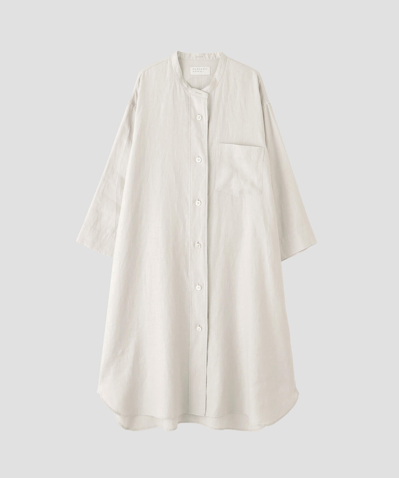 BRUSHED LINEN TWILL DRESS