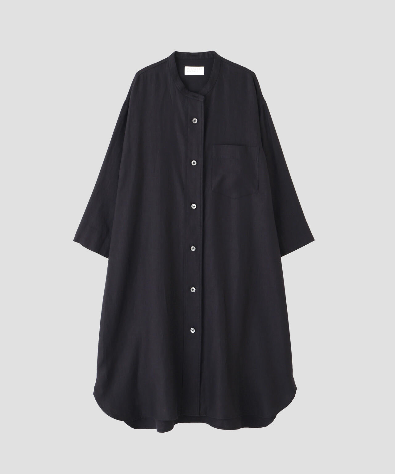 BRUSHED LINEN TWILL DRESS