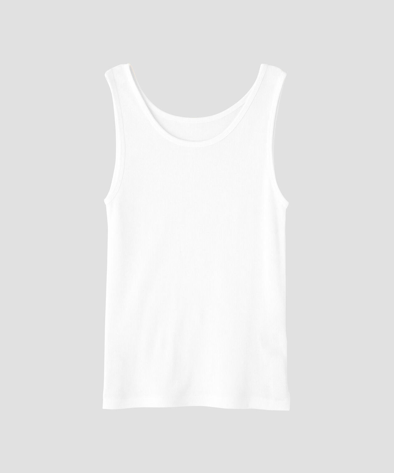 FINE COTTON RIB JERSEY TOP