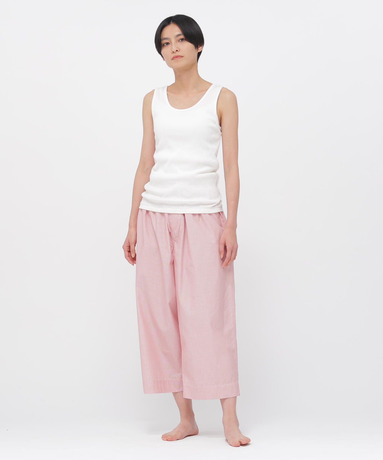 FINE COTTON RIB JERSEY TOP