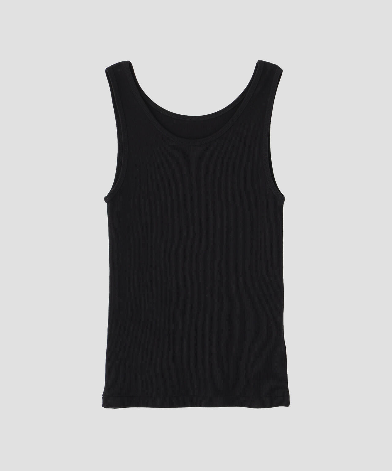 FINE COTTON RIB JERSEY TOP