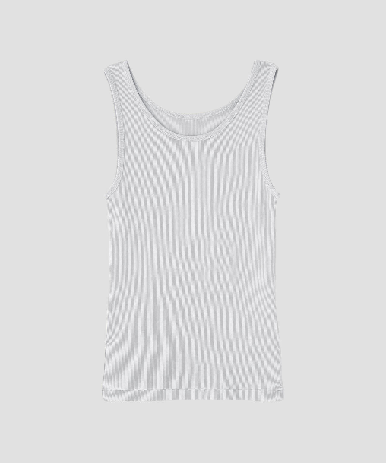 FINE COTTON RIB JERSEY TOP